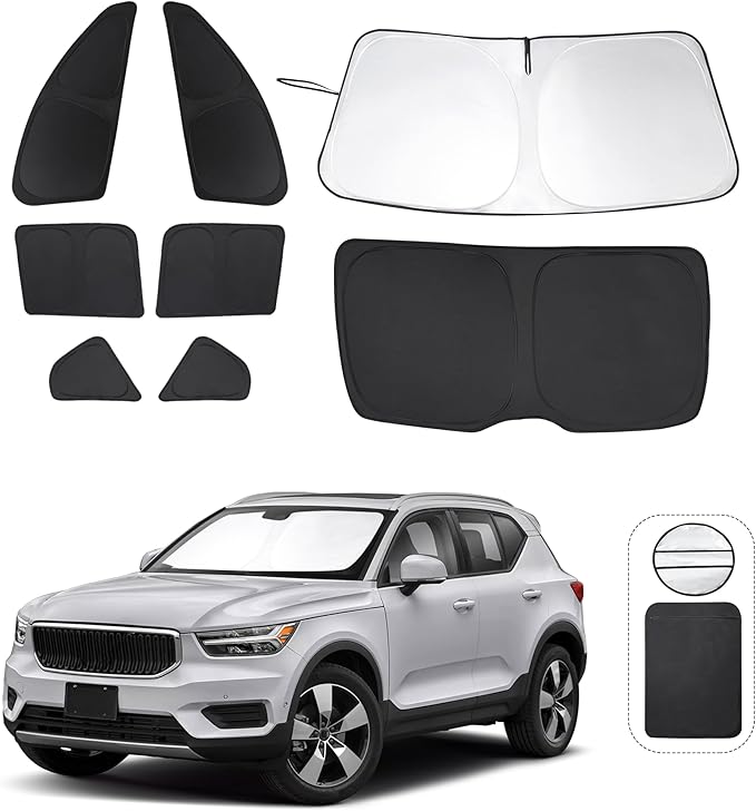 TINGLU Window Shades for Volvo XC40 2019-2025 Accessories Car Side Full Windows by TINGLU