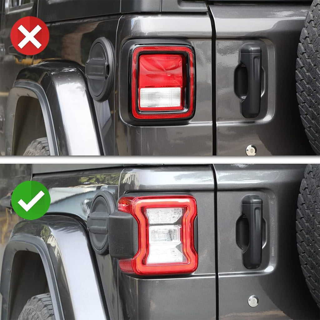 Tail Light Cover Taillight Guard Decoration Trim for Jeep Wrangler JL JLU Unlimited 2018 2019 2020 2021 2022 2023 2024 2025 2026 Tail Lamp Protector Exterior Accessories, 2Pcs USA Flag