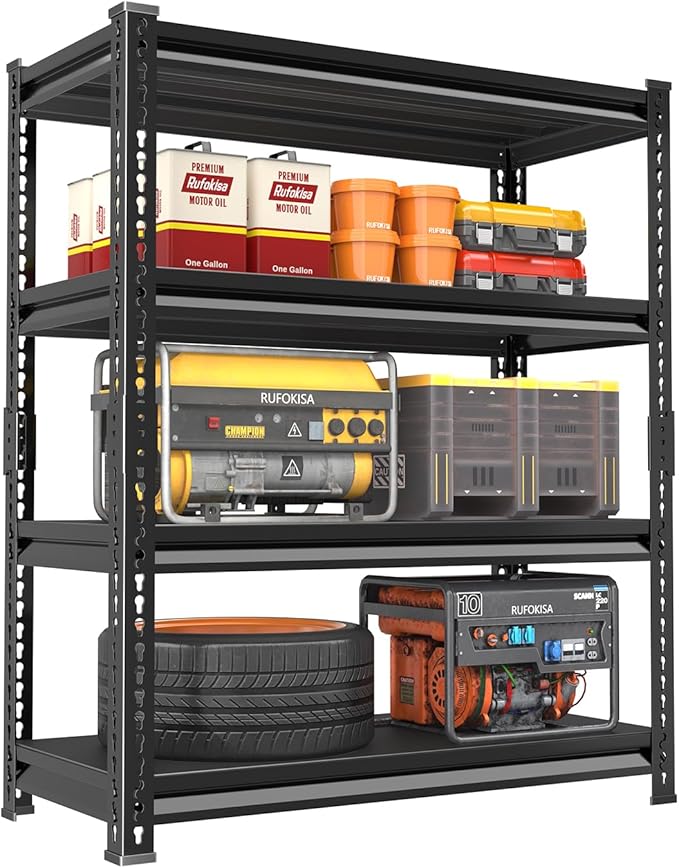 40" W Garage Shelving Heavy Duty，1800LBS Loads Metal Shelving Units and Storage by Rufokisa