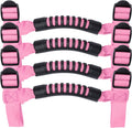 Danti 4 x Roll Bar Grab Handles Grip Handle for Jeep Wrangler YJ TJ JK JKU JL JLU Sports Sahara Freedom Rubicon X & Unlimited 1955-2024 2025(Pink)