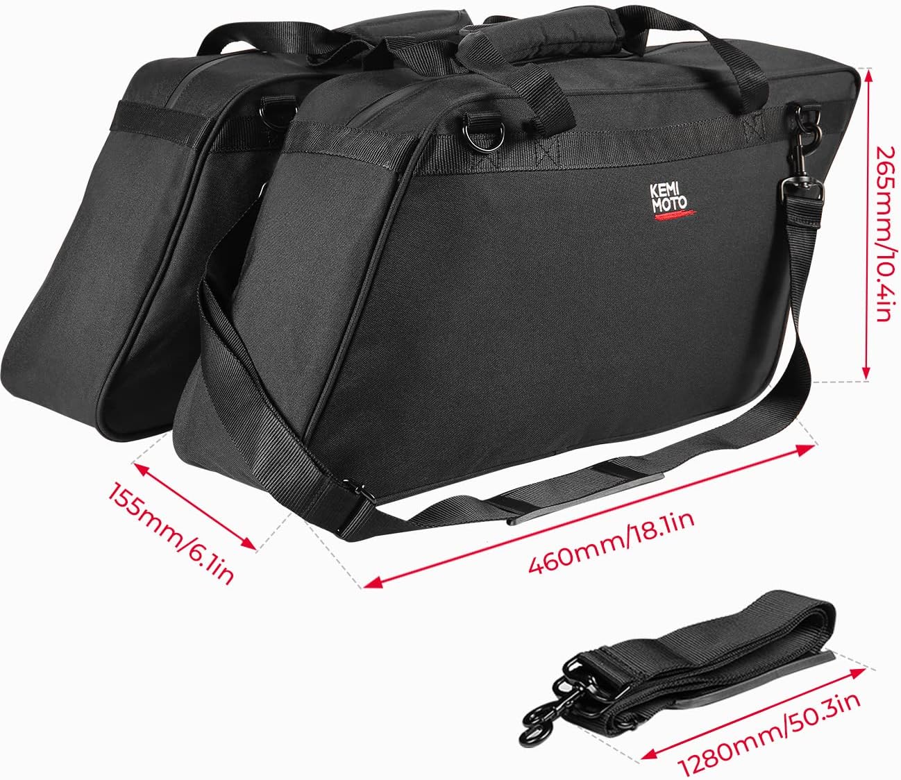 KEMIMOTO Saddlebag Liners 1 Pair Motorcycle Saddle Liner Bag 32L Hard Saddle Insert Travel Storage Bag Compatible with Touring Street Glide Road Glide Road King 1993-2023 1700 Royal Star