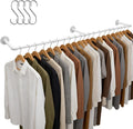 aduanbang 65.7in industrial pipe wall mounted clothes rack, main product view