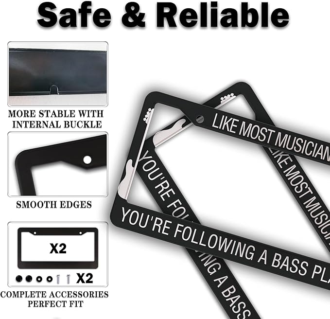 License Plate Frame Holder Black and White License Plate Frames Like Most - Image 4