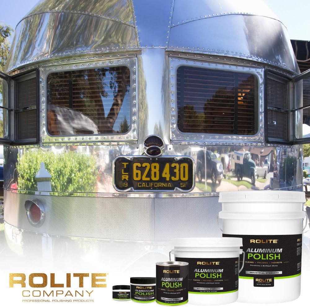 Rolite Aluminum Polish, 1 lb, 6 Pack, Bare Metal Surfaces, Ideal for Canoes, Boats, RVs, Diamond Plate, Non-Coated Aluminum Wheels, Metal Polishing Paste