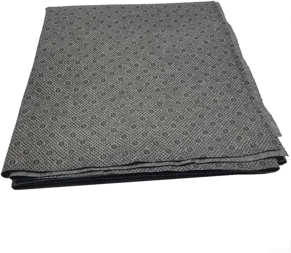 Plum Blossom Non Slip Fabric, Vinyl Rubber Felt for DIY Carpet Floor Mats and Car Seat Cushions, Grey & Black Anti-Slip Material Roll