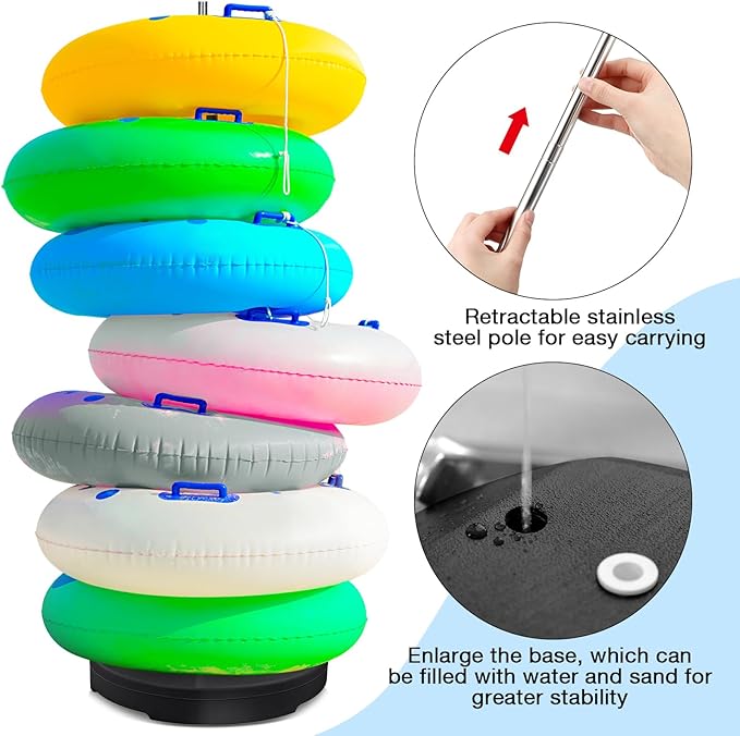 Pool Float Storage Rack 13 x 78 Inch Pool Float Holder Stainless Steel - Image 3