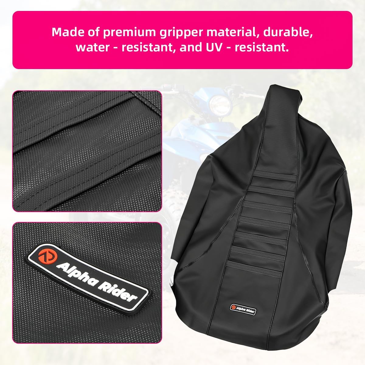 MOTOQUEEN for Suzuki LTZ 400 Z400 2003-2008 ATV Seat Cover Seat Protector - Black