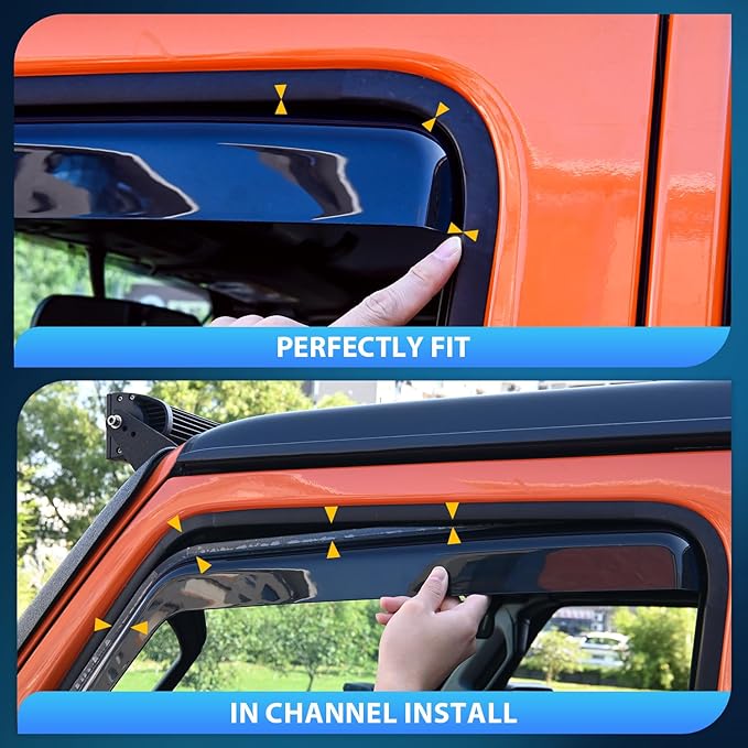 Nilight Vent Window Visors for Volkswagen Tiguan 2018 2019 2020 2021 2022 2023 - Image 3