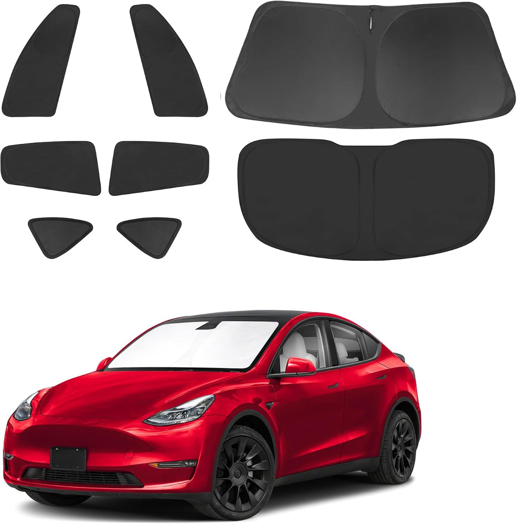 TINGLU Window Shades for Tesla Model Y Juniper 2025 Accessories Car Side Full