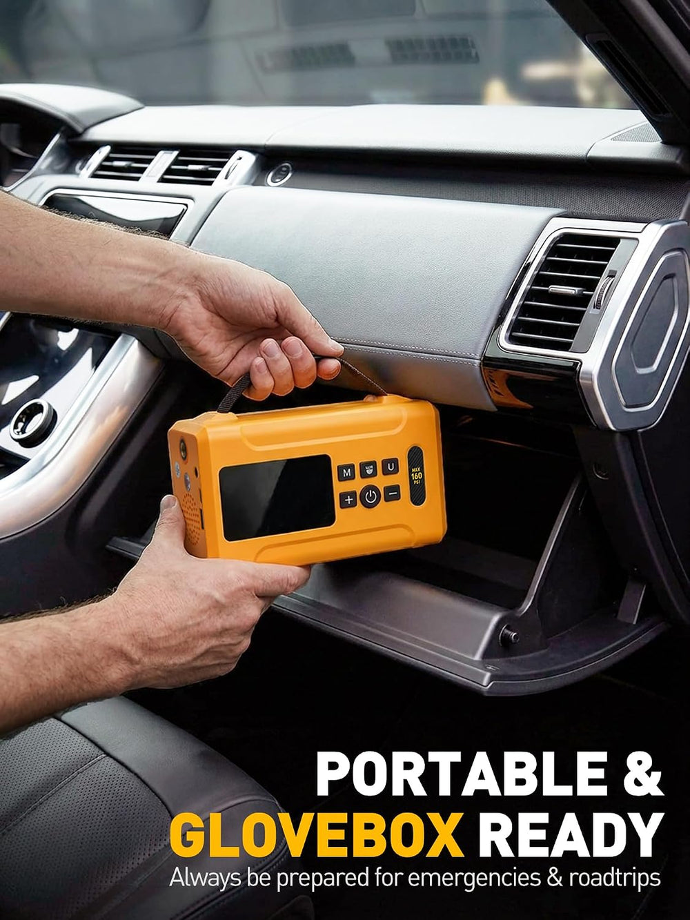 Tire Inflator Portable Air Compressor 160 PSI Air Pump for Cars 8000 mAh &amp...