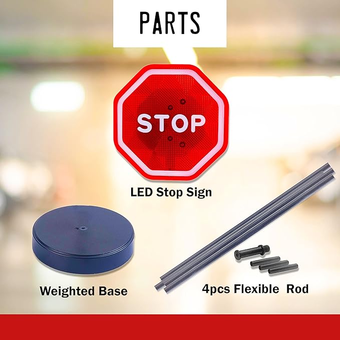 Andalus Brands Flashing LED Stop Sign Garage Parking Assistant System | Bumper - Image 6