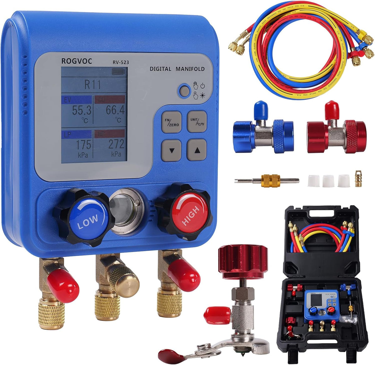 Digital Manifold Gauge Set, HVAC Pressure and Air Tightness Test Gauges