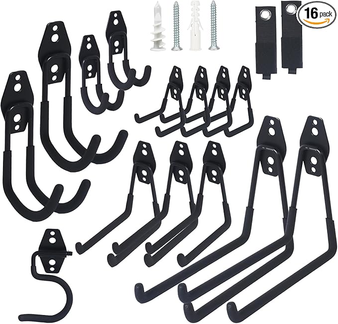 16 Pack Steel Heavy Duty Garage Hooks Storage Hooks by Unknown