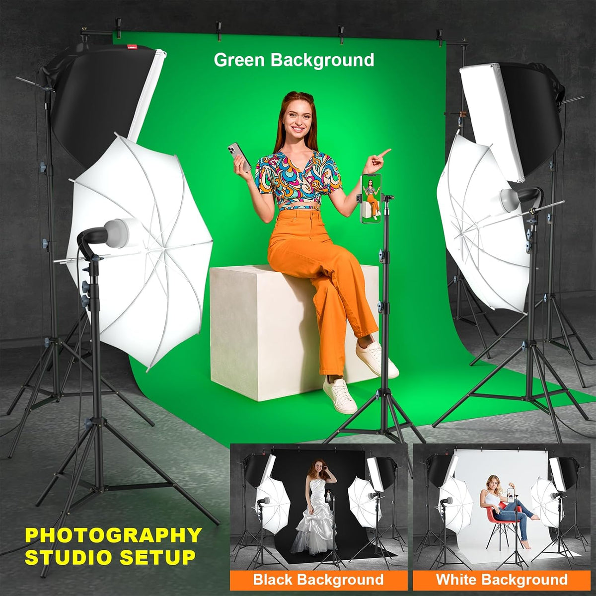 linco lincostore photo video studio light kit am169 shown in use