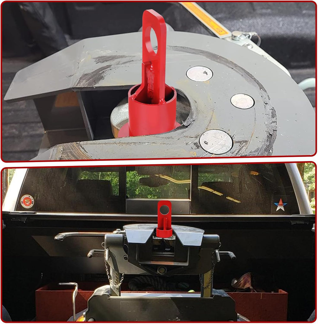 5th Wheel Lifting Hook Wheel Hitch Trailer 5th Wheel Lifting Bracket Replace #6100, Weight Capacity of 500 Lbs - Great for Trucks and Trailers, Easy to Install (Red)