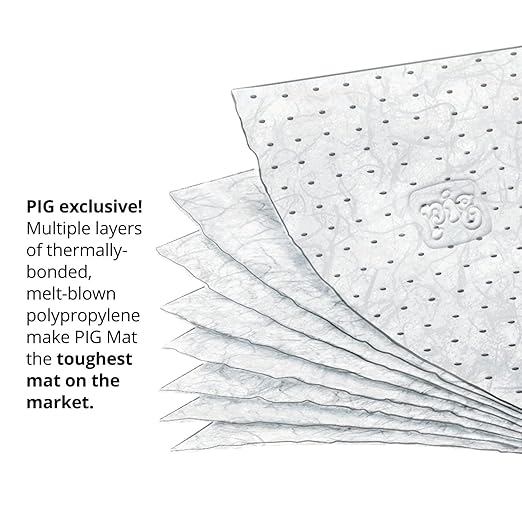 PIG Oil-Only Absorbent Mat Roll | Absorbs 20.1 gal per roll | 30" W x 150' L | - Image 7