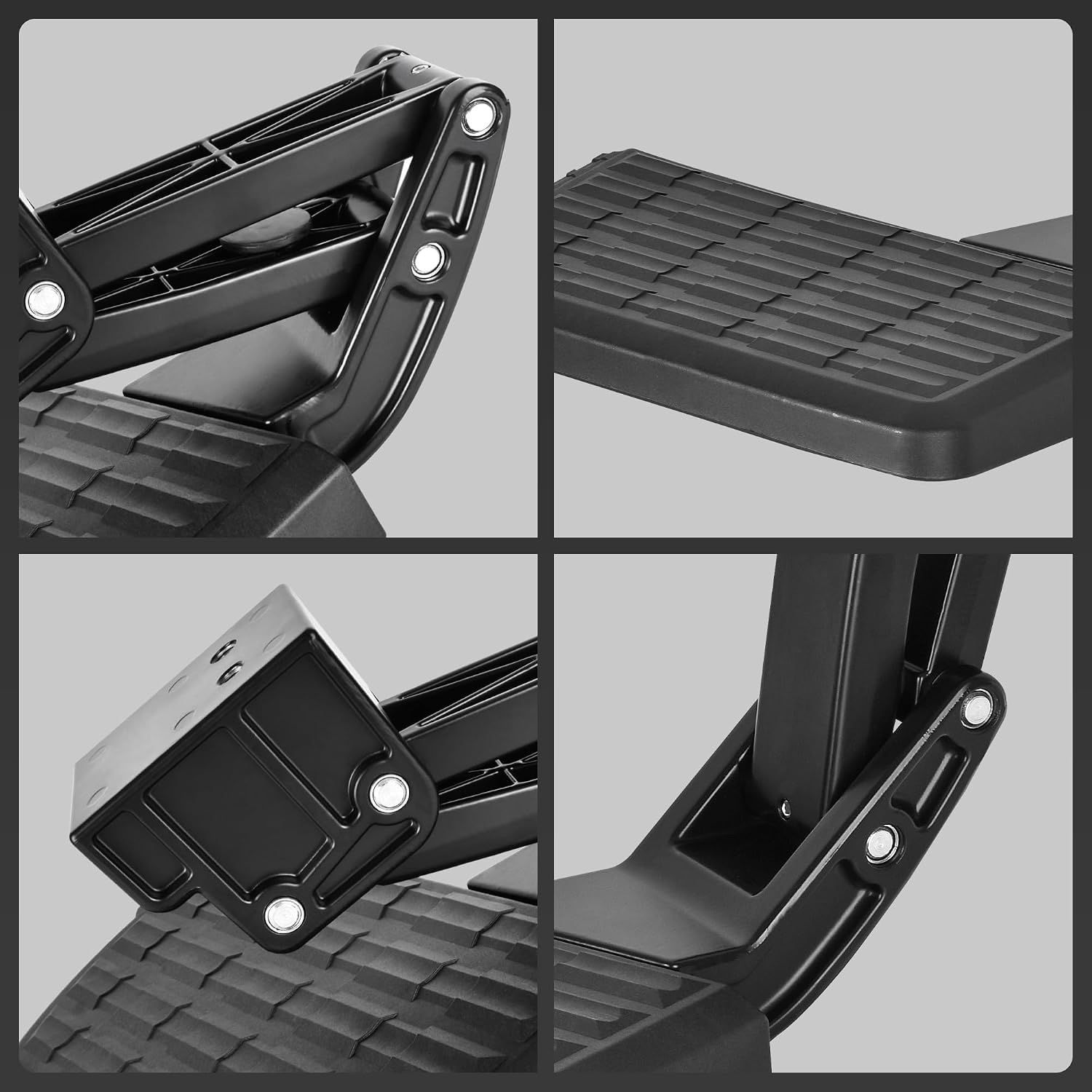 75306-01A Rear Bed Step Compatible with 2009-2018 Dodge Ram 1500, Ram 2500/3500 (Excludes Dual Exhaust & EcoDiesel Models) Retractable Bumper Tailgate Step