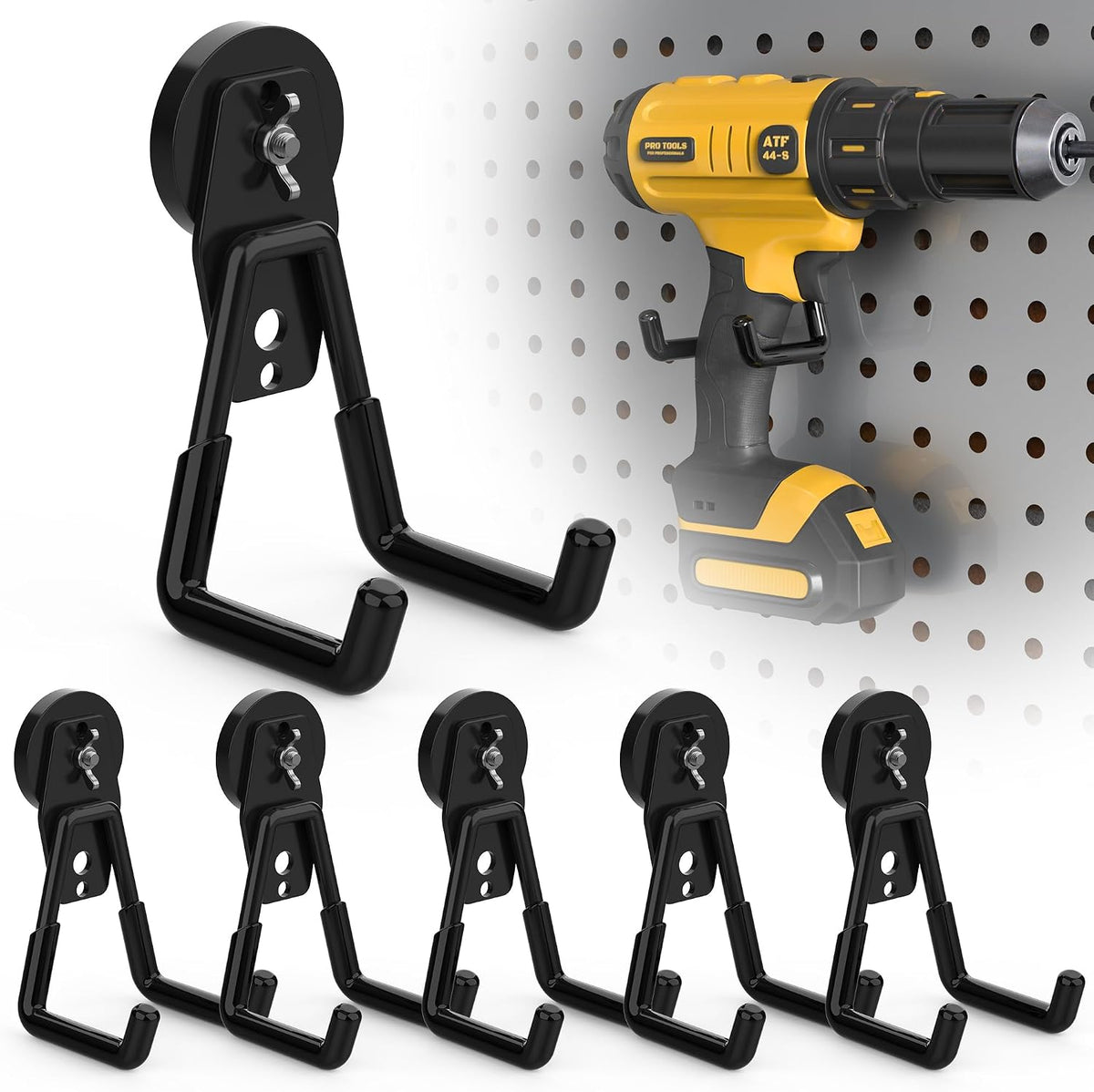 6 Pack Large Heavy Duty Magnetic Hook Extra Strong Magnetic Garage Hooks Big
