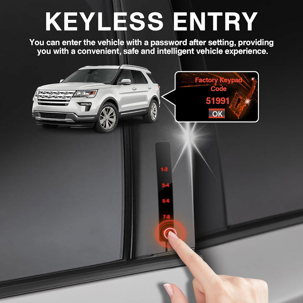 Front Door Keyless Entry Keypad B Pillar Trim Molding Panel Applique Driver Side Replacement Fit for Ford Explorer 2011-2019 Replaces DB5Z-7820555-AC DB5Z-7820555-AB DB5Z7820555AC