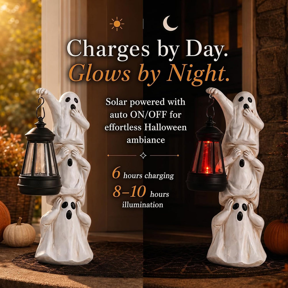 Halloween Decoration Ghosts Solar Statue Outdoor
