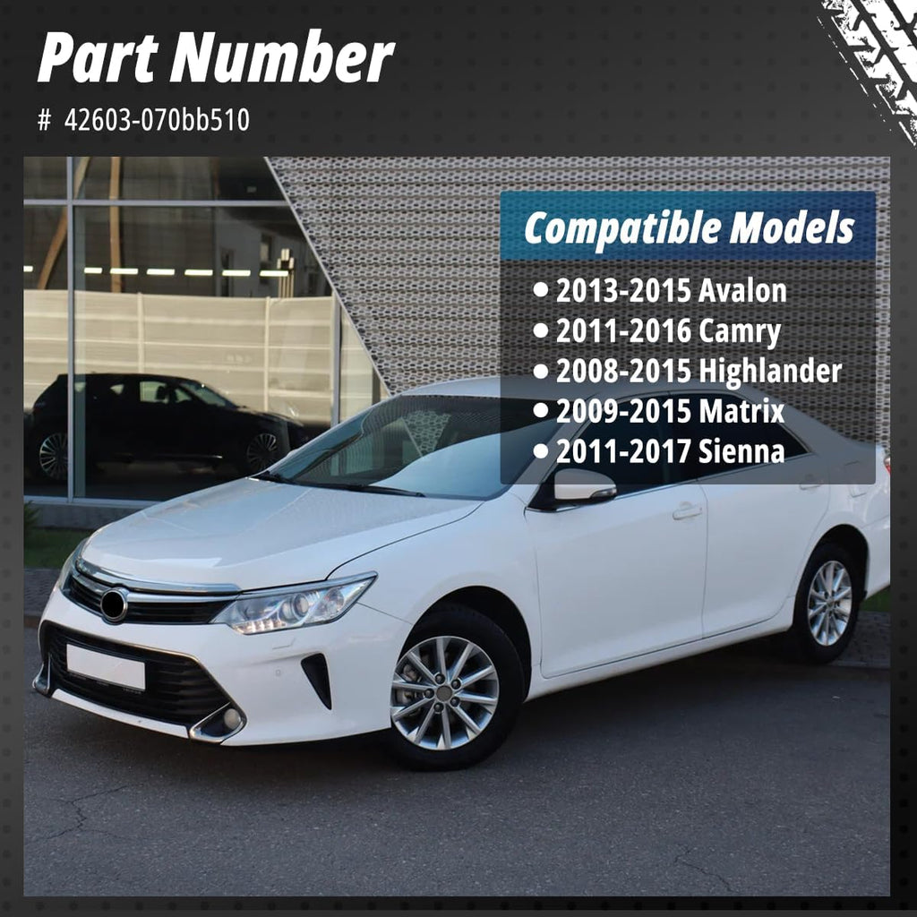 4 Pack 65.4 mm /2.57 in Wheel Center Caps Kit for 2011-2016 Camry 2008-2015 Highlander 2009-2015 Matrix 2011-2017 Sienna, ID 58.4 mm / 2.3 inch Hub Cap, Black Rim Hub Cap