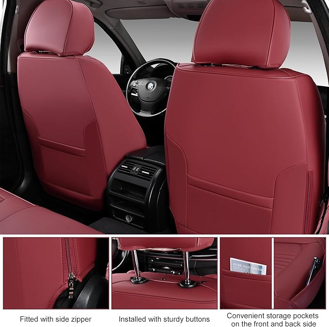 Front Seat Covers, 2 Pieces Universal Seat Covers - Image 6