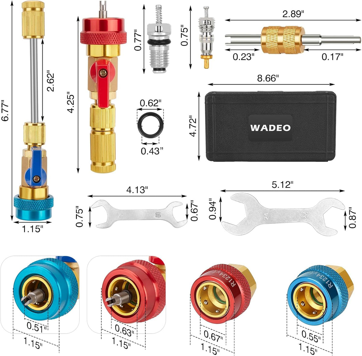 ac valve core removal tool r134a r1234yf ac, close-up detail