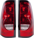 Boine Compatible With 2003 2004 2005 2006 Chevy Silverado 1500 2500 3500 Driver and Passenger Side Tail Light - Bulb and Harness Included