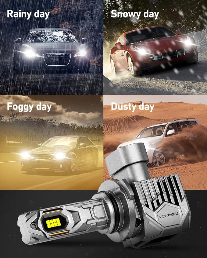 NOVSIGHT 9005 LED Fog Light Bulbs, 50000 Lumens 6500K Cool White Light - Image 7