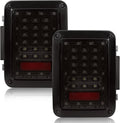 MAYELLO LED Tail Lights Compatible with Jeep Wrangler JK JKU 2007-2018 Smoked Lens w/Brake Light Running Light Reverse Lights 2PCS
