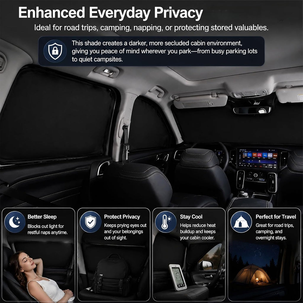 Car Side Window Sun Shades for Cadillac CT6 2016-2025, Blackout Side Window Sun Shade for Privacy Side Window Sun Shade Keeps Cooler,All Windows/8 Pieces