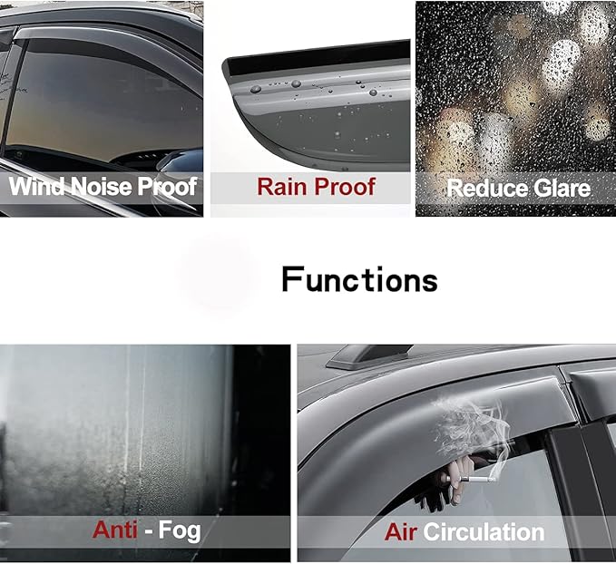 Side Window Visor Wind Deflector, 1994-2010 Mazda B2300/B4000, 1994-2008 Mazda - Image 6