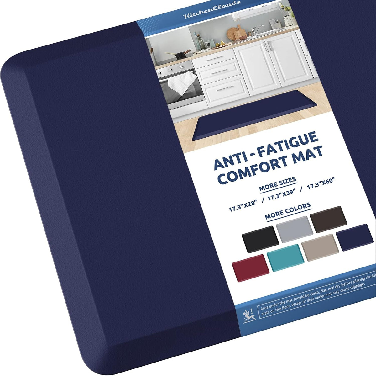 KitchenClouds Kitchen Mat Cushioned Anti Fatigue Kitchen Rug 17.3"x39"