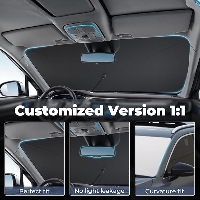 Windshield Sun Shade Umbrella: Fit - Image 2
