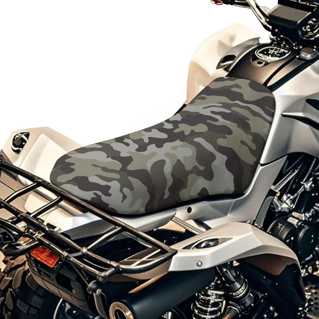 Camouflage Print ATV Seat Cover Waterproof 4-Wheeler Non-Slip Protective Covers Elastic ATV Seat Cover Universal Fit (25×10 Inch), 1 Pack