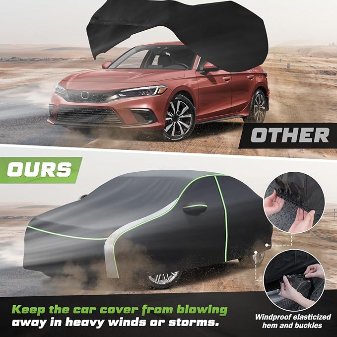 Mixsuper Liner Car Cover for Honda Civic 1991-2026, 7 Layers Waterproof Car - Image 6