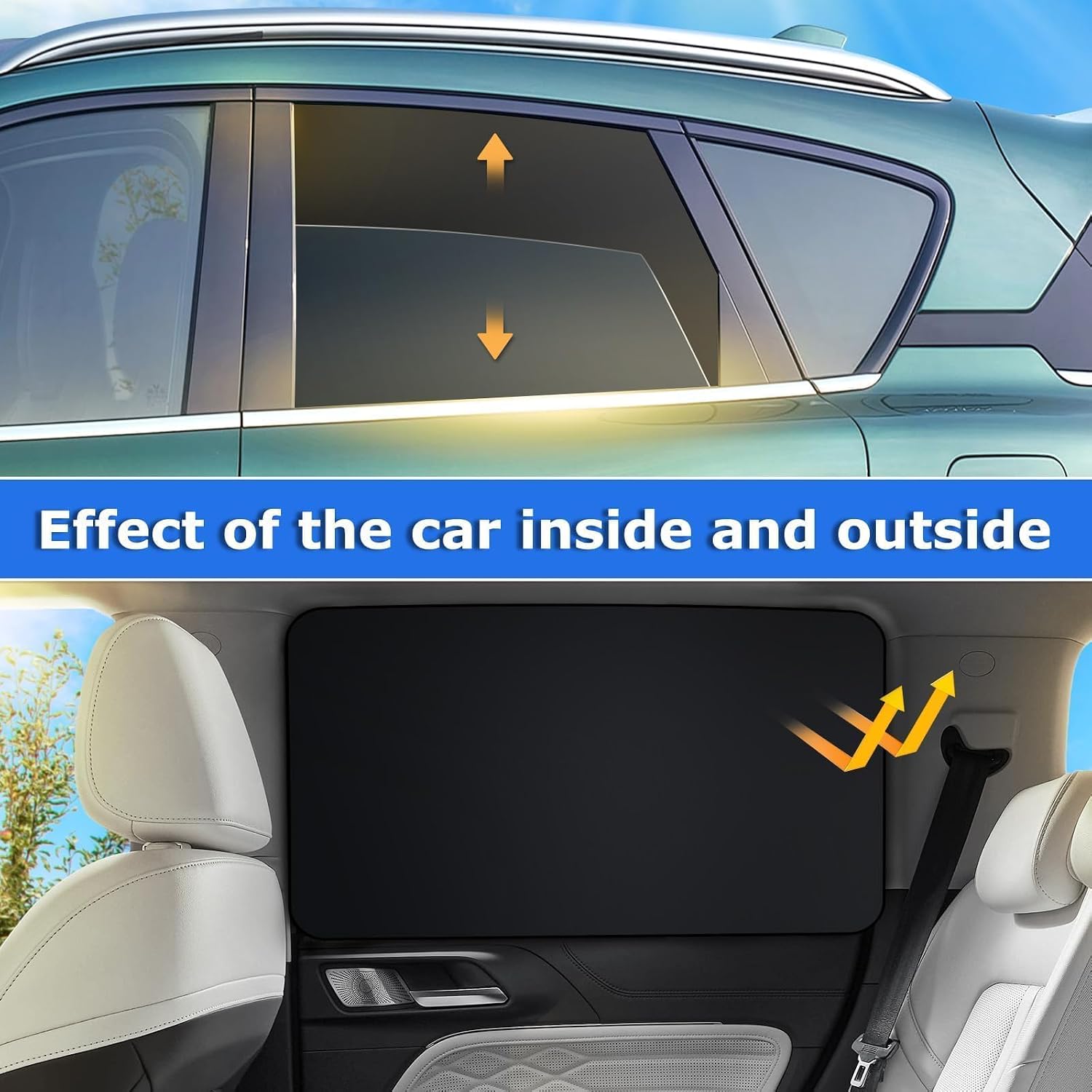 4PSC Car Side Window Shades, for Toyota Sienna 2021-2026 | Magnetic Car Sunshades for Side Windows,UV Protection Mesh, Double Sided Shading Privacy, Does Not Affect Car Windows Lifting