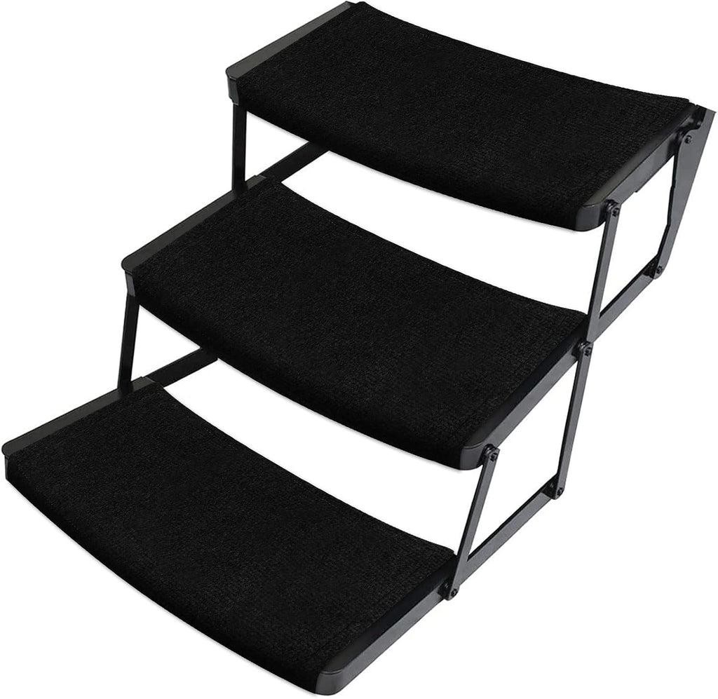 OKBA RV Step Covers for 22 Inch 8-10" Deep Radius Campers Stairs Only | 3 Pack 22" Black Camper Step Cover RV Steps Carpet,Keep Clean&Prevent Slip,Grip for Kid & Pet Friendly Stair Rug Carpets