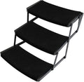 OKBA RV Step Covers for 22 Inch 8-10" Deep Radius Campers Stairs Only | 3 Pack 22" Black Camper Step Cover RV Steps Carpet,Keep Clean&Prevent Slip,Grip for Kid & Pet Friendly Stair Rug Carpets