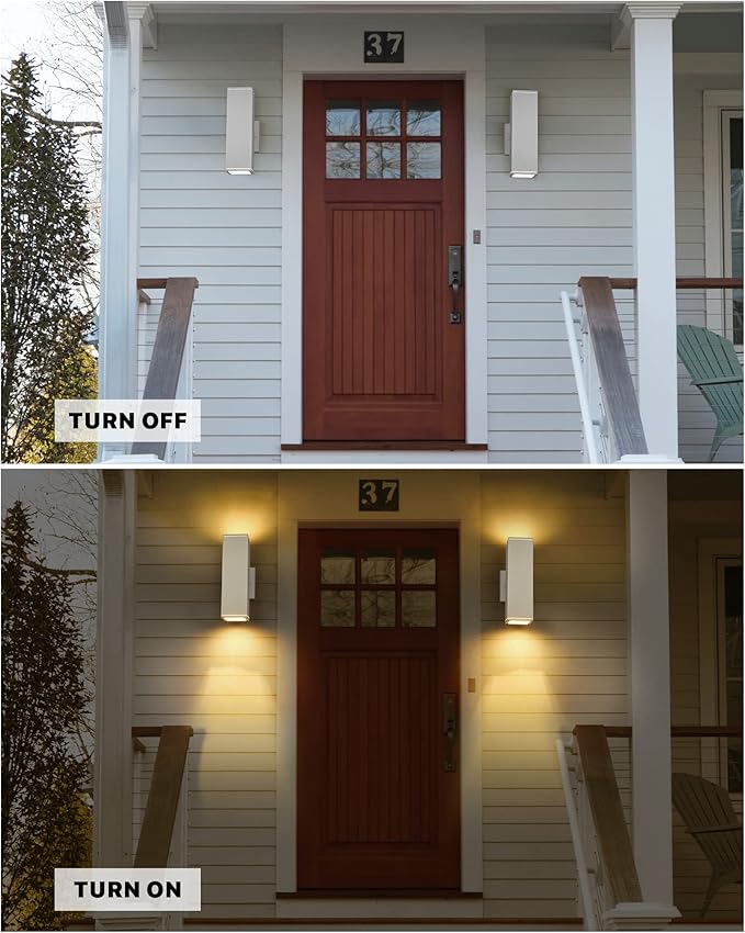 Ken & Ricky Outdoor Wall Lights, Modern Exterior Up and Down Wall Sconces - Image 5