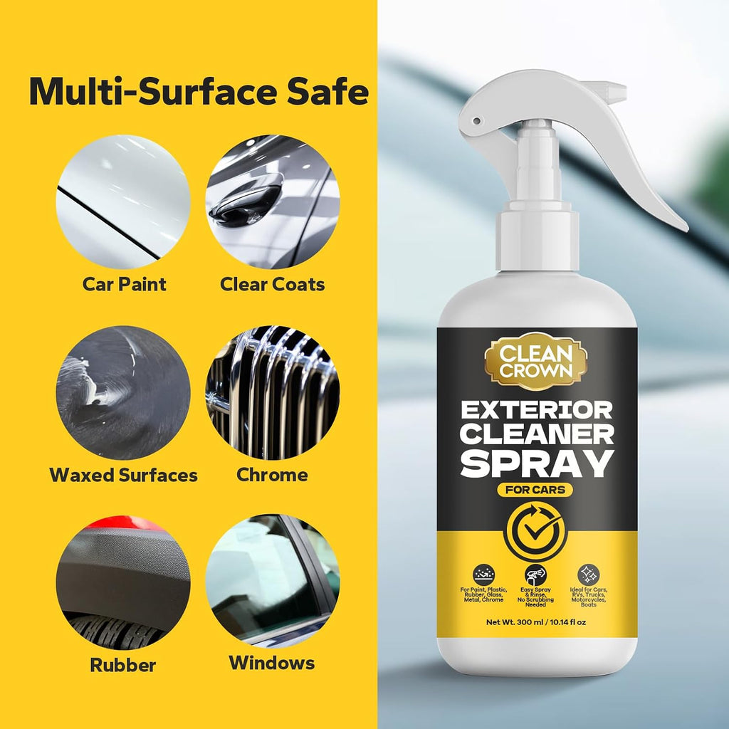 Exterior Cleaner Spray for Cars (10.14 Fl Oz), All Purpose Degreaser & Spot Remover for Sap, Road Grime, Tar, and Stains, Detailing Spray Safe on Paint, Glass, Chrome, Plastic & Trim