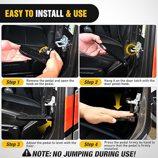 Nilight Car Door Step for Roof Access Universal Car Step Hook for Roof SUV - Image 7