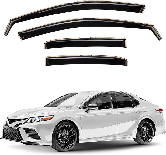 Window Deflectors Smoke Tinted in-Channel Side Window Vent Visor Deflectors (4pcs)