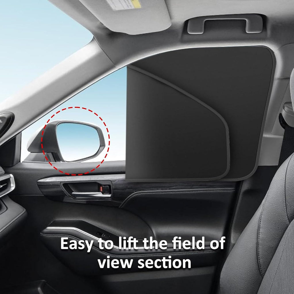 4 Pcs Car Side Window Sun Shade for GMC Canyon Crew Cab 2023-2026, Window Shade Magnetic Foldable UV Heat Protection Sun Blocker Privacy Cover Auto Accessories
