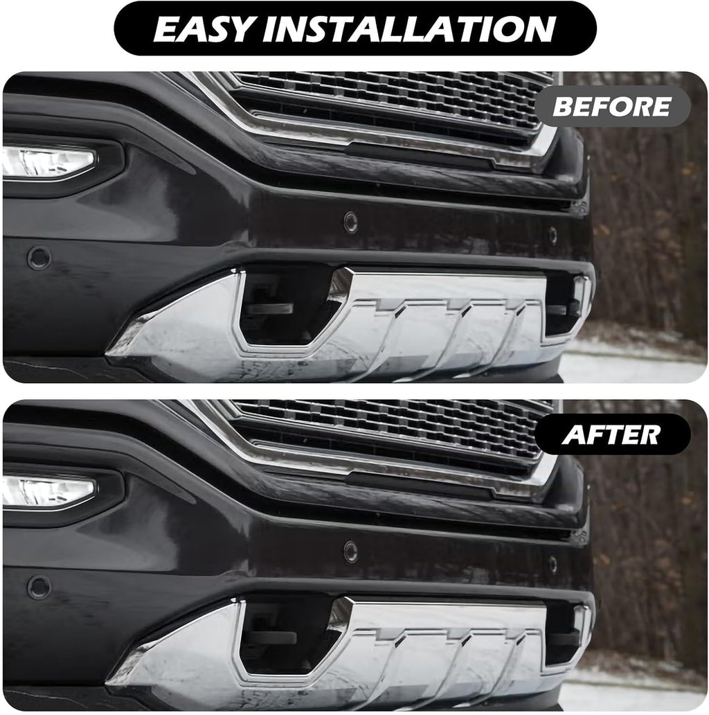 Extended Tow Hook Covers for Silverado 1500 2007-2026/GMC Sierra 1500 2007-2019, Tow Hooks Covers Compatible with Chevrolet Silverado 1500 Accessories Black (Not fit Verticle Tow Hooks)