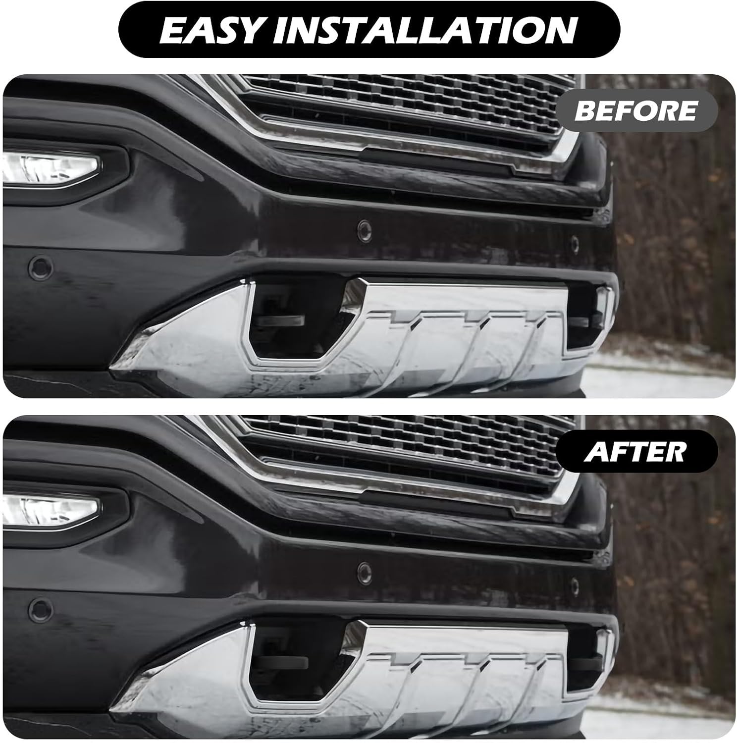 Extended Tow Hook Covers for Silverado 1500 2007-2026/GMC Sierra 1500 2007-2019, Tow Hooks Covers Compatible with Chevrolet Silverado 1500 Accessories Black (Not fit Verticle Tow Hooks)
