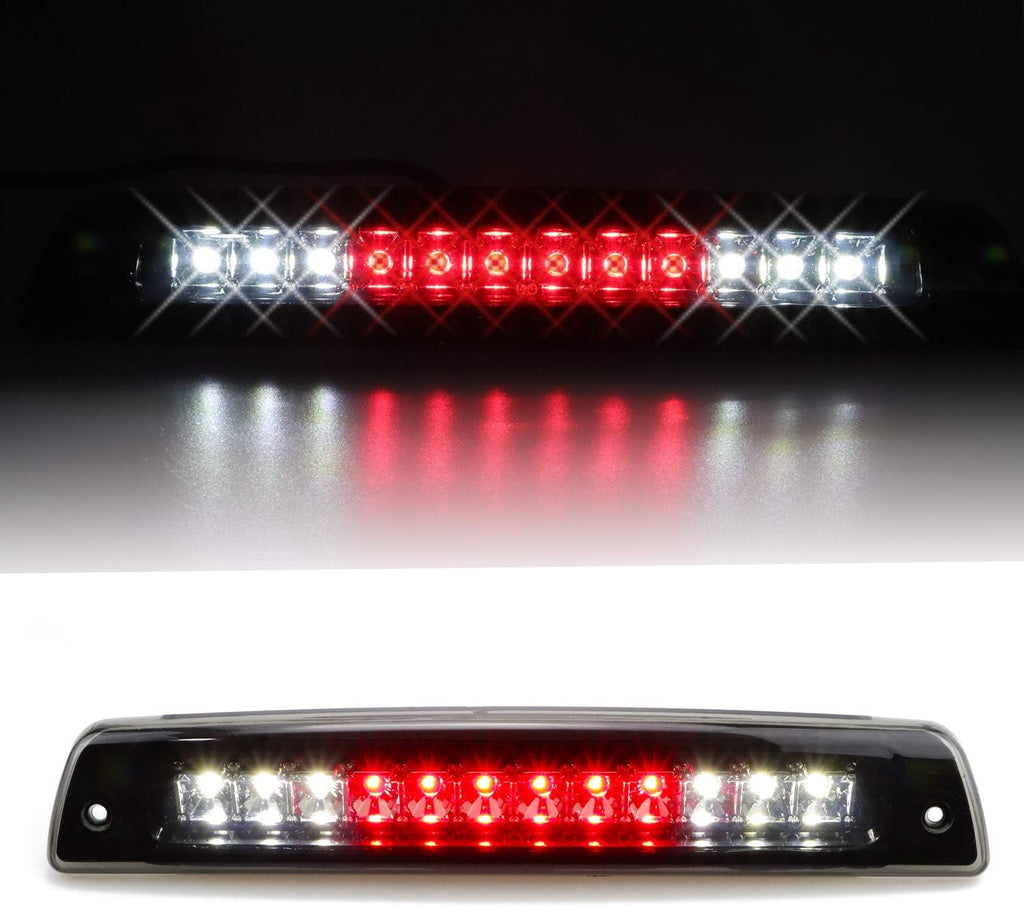 Tresound For 1994-2001 Dodge Ram 1500/2500/ 3500 Third 3rd LED Brake Light Cargo Lamp High Mount Brake Light Replacement (Black+ Smoke Lens)