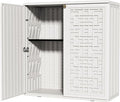 ZZM HDPE Outdoor Storage Shed, Outdoor Plastic Storage Cabinet, Horizontal by ZZM
