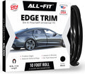 All-Fit Automotive Car Door Edge Protector – Universal DIY Edge Trim to Prevent Scratches & Dings – Flexible Adhesive Molding Trim for Cars, Trucks & SUVs (10 Ft - Black)