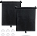 Sfee Car Window Shade for Side Windows, 2 Pack Sun Shade Retractable for Car Blocks Heat and UV Rays Glare Protection Roller Sunshade Visor for Baby, Kids, Pets, Passengers